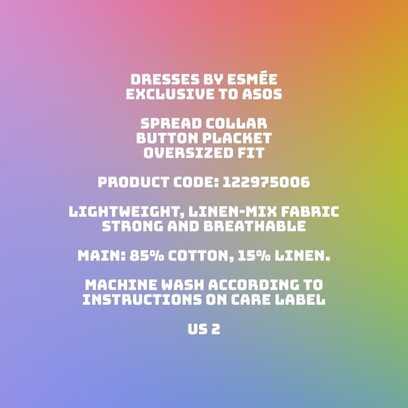 NWT 🖤 Esmee Exclusive (via ASOS) oversized mini shirt dress in black. SIZE 2 - Picture 6 of 11